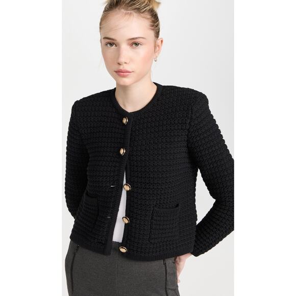 Ba&sh Gilet Gaspard Cardigan Jacket Navy Blue size XS - Picture 2 of 8